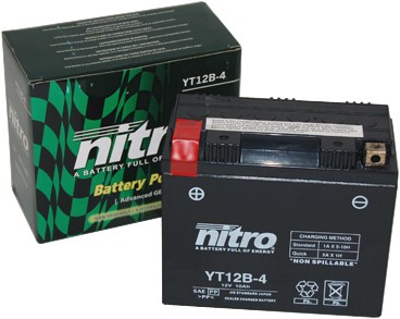 Nitro NT12B-4 / 10Ah 150 x x 130mm Onderhoudsvrij (GEL) Cityparts