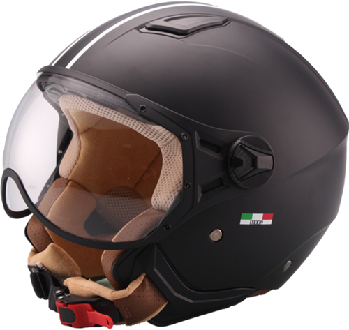 Helm Vito Jet Moda Mat Zwart Maat L - 59-60cm