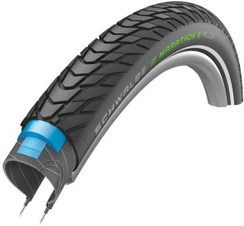 Fiets Buitenband Schwalbe Marathon E-Plus Performance Line 28 x 1.75" / 47-622 mm - zwart met reflectie