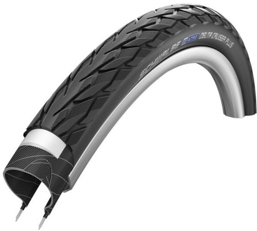 Fiets Buitenband Schwalbe Delta Cruiser Plus Puncture Guard 28 x 1.10" / 28-622 mm - zwart met reflectie