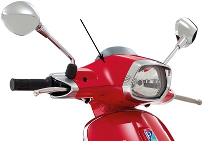 stuurkap vespa sprint rood dragon 894 boven origineel 1b000071000r7