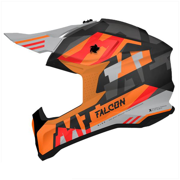 MT helmets Falcon Arya Mat Oranje / Zwart Maat S - 55-56cm