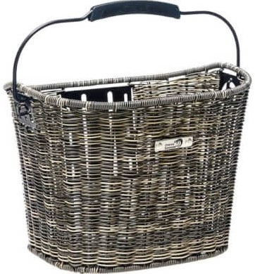 Fietsmand New Looxs mand rattan Lombok 19L grey 34x25x25cm