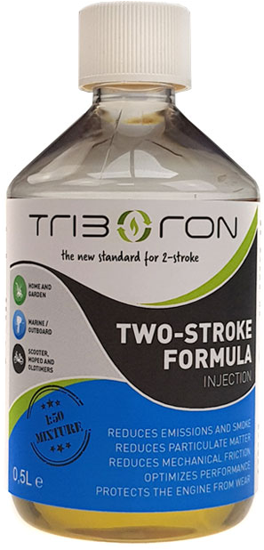 Triboron 2 takt olie vervanger voor en oliepomp (stank en rookvrije tweetakt olie)